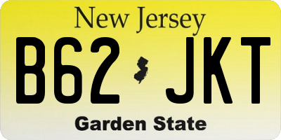 NJ license plate B62JKT