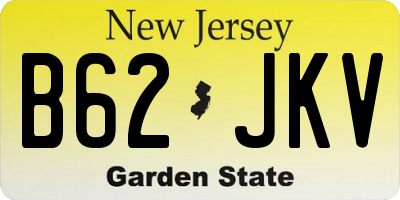 NJ license plate B62JKV