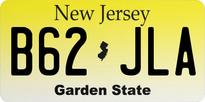 NJ license plate B62JLA