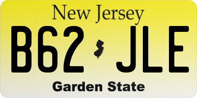 NJ license plate B62JLE