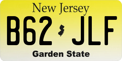 NJ license plate B62JLF