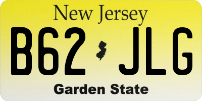 NJ license plate B62JLG