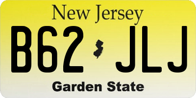 NJ license plate B62JLJ