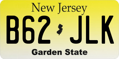 NJ license plate B62JLK