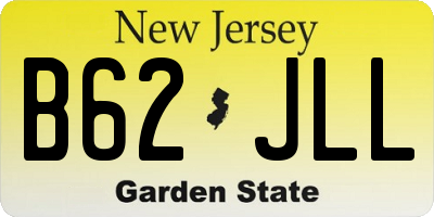 NJ license plate B62JLL