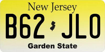 NJ license plate B62JLO