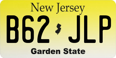 NJ license plate B62JLP