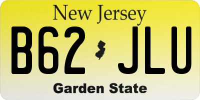 NJ license plate B62JLU
