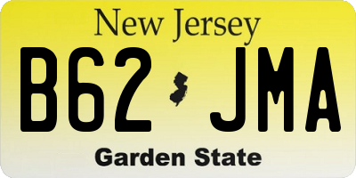 NJ license plate B62JMA
