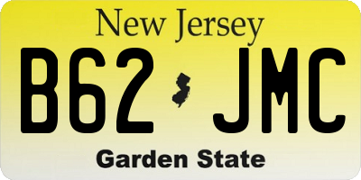 NJ license plate B62JMC