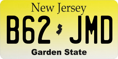 NJ license plate B62JMD