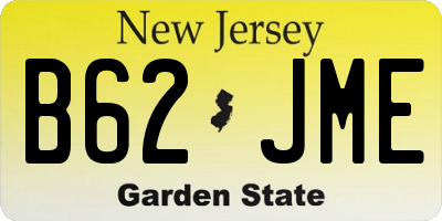 NJ license plate B62JME