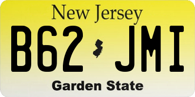 NJ license plate B62JMI