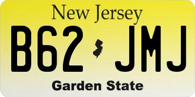 NJ license plate B62JMJ
