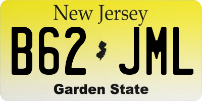 NJ license plate B62JML