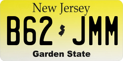 NJ license plate B62JMM
