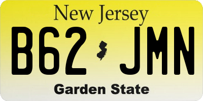 NJ license plate B62JMN