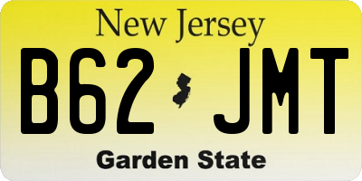 NJ license plate B62JMT