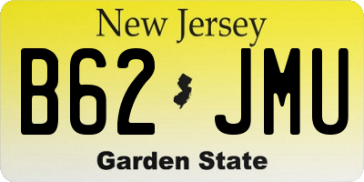 NJ license plate B62JMU