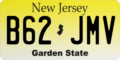 NJ license plate B62JMV