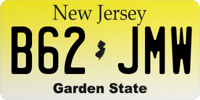 NJ license plate B62JMW