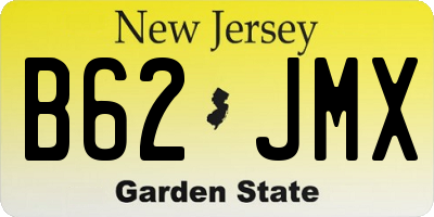 NJ license plate B62JMX