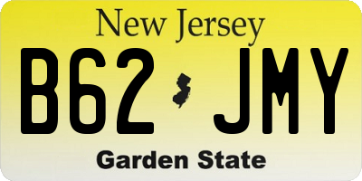 NJ license plate B62JMY