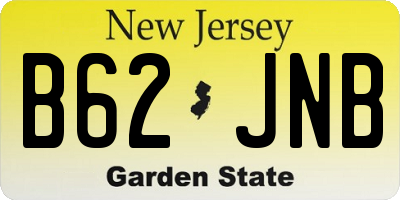NJ license plate B62JNB