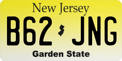 NJ license plate B62JNG