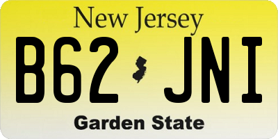 NJ license plate B62JNI