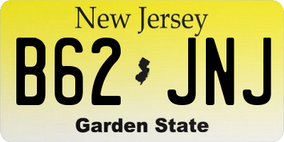 NJ license plate B62JNJ