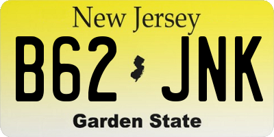NJ license plate B62JNK