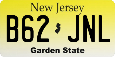 NJ license plate B62JNL