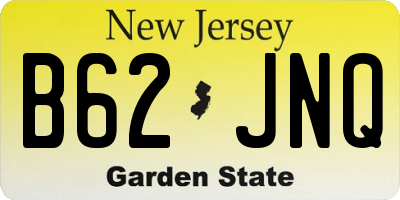 NJ license plate B62JNQ