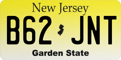 NJ license plate B62JNT