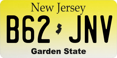 NJ license plate B62JNV