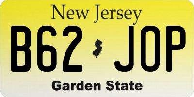 NJ license plate B62JOP