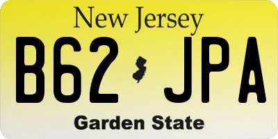 NJ license plate B62JPA