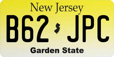 NJ license plate B62JPC