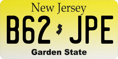 NJ license plate B62JPE