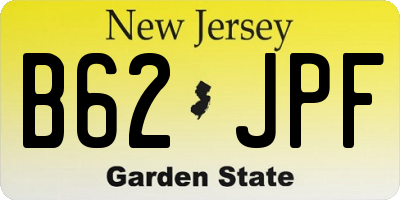 NJ license plate B62JPF