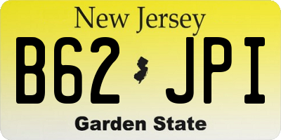 NJ license plate B62JPI