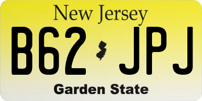 NJ license plate B62JPJ