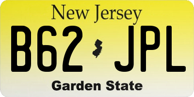 NJ license plate B62JPL