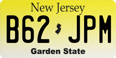 NJ license plate B62JPM