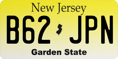 NJ license plate B62JPN