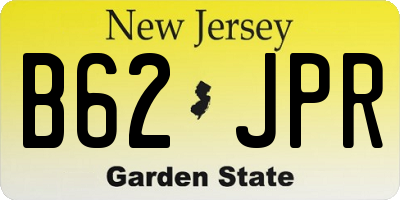 NJ license plate B62JPR