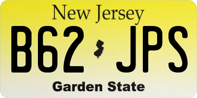 NJ license plate B62JPS