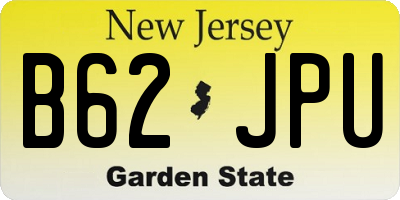NJ license plate B62JPU
