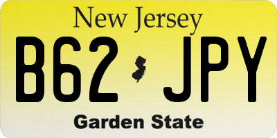 NJ license plate B62JPY